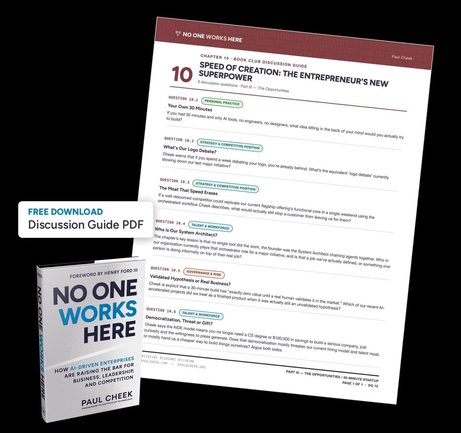 Speed of Creation: The Entrepreneur's New Superpower — Discussion Guide — free PDF download