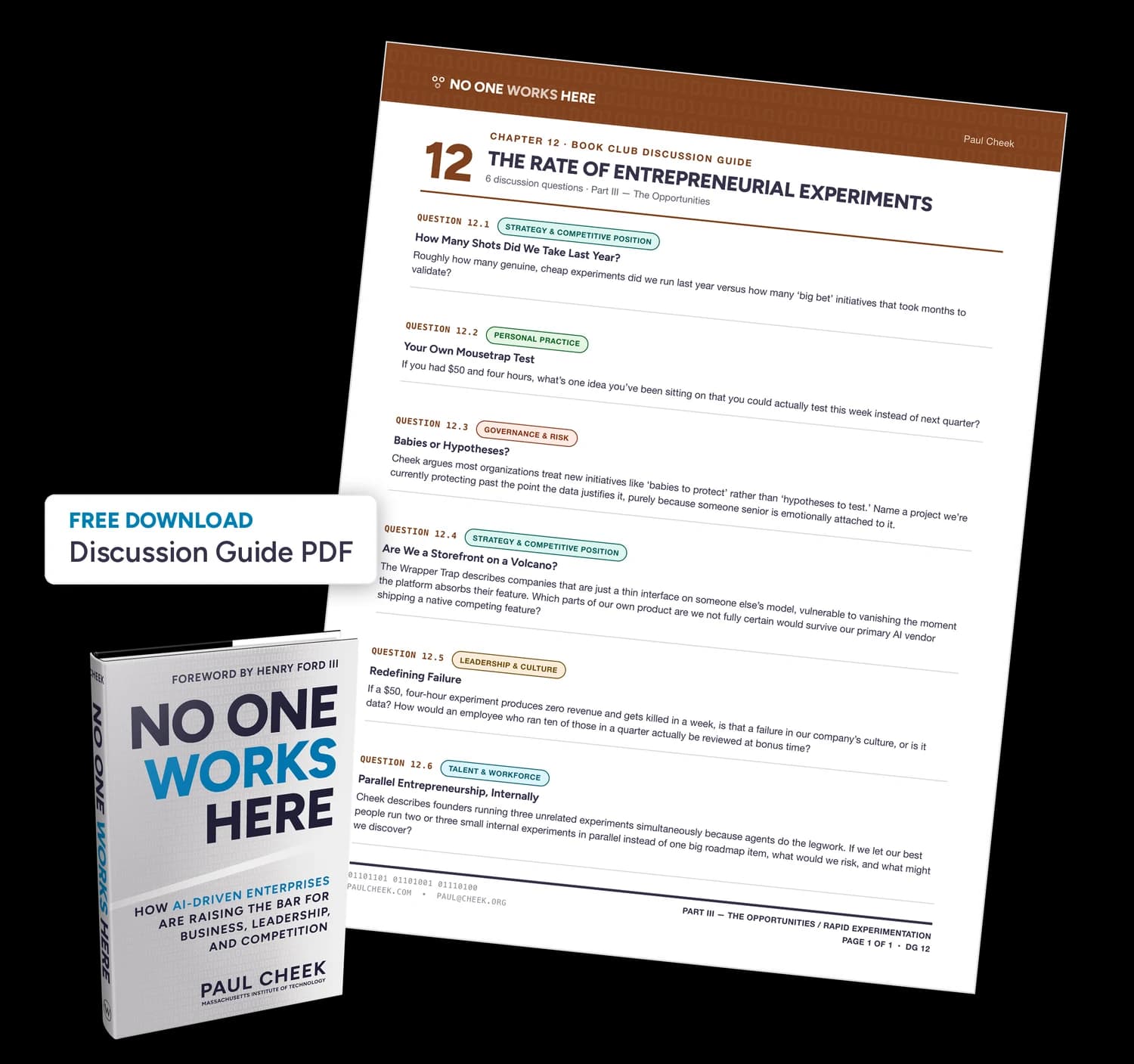 The Rate of Entrepreneurial Experiments — Discussion Guide — free PDF download