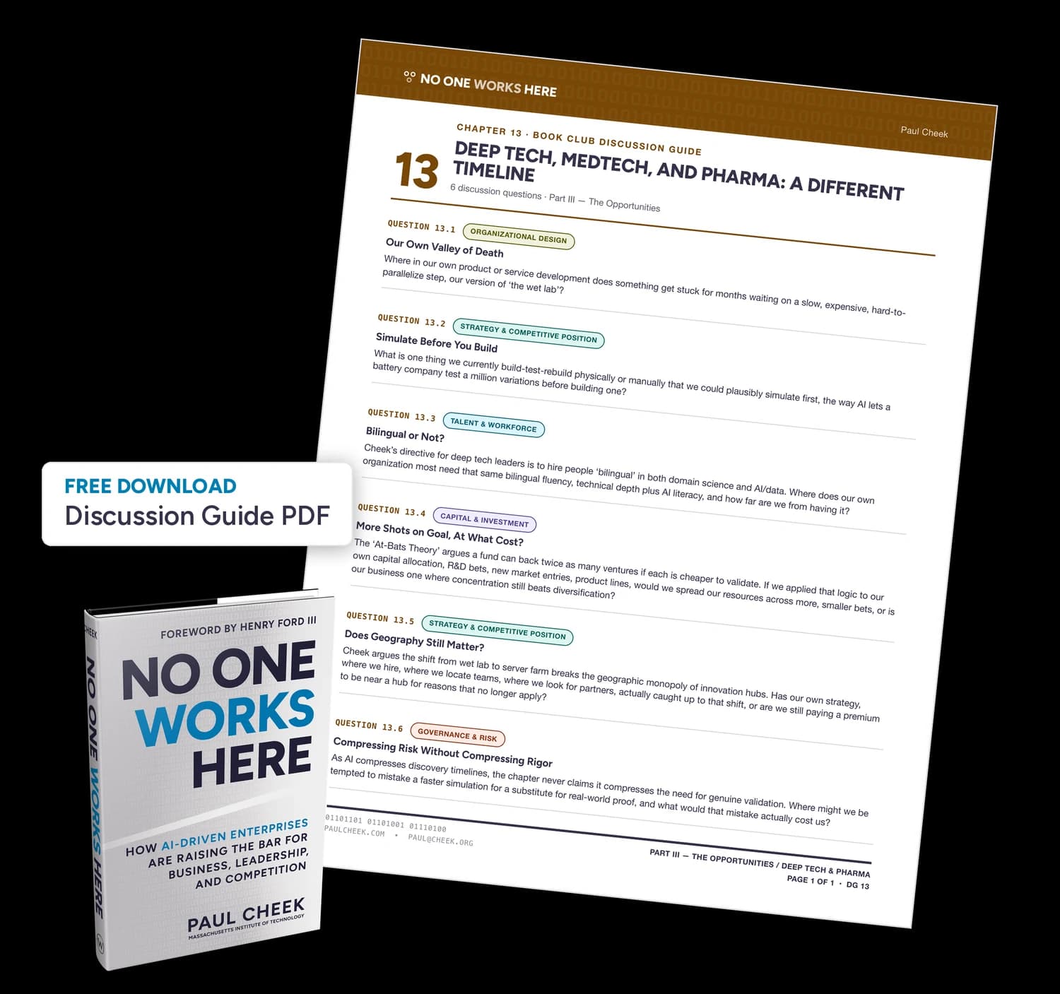 Deep Tech, Medtech, and Pharma: A Different Timeline — Discussion Guide — free PDF download