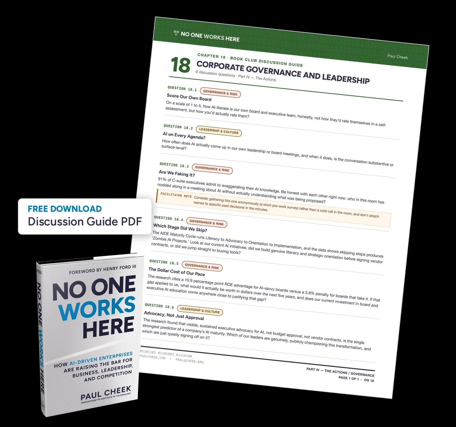 Corporate Governance and Leadership — Discussion Guide — free PDF download
